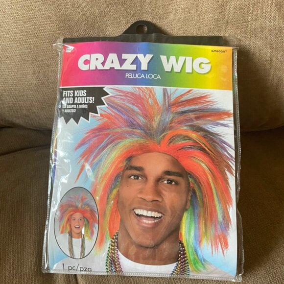 Crazy Rainbow Wig colorful wig kawaii funny peluca loca - Picture 3 of 7